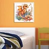 Diamond Painting -DIY Round Drill Orange Dinosaur