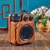 Retro Bluetooth Speaker Integrated Portable Audio Antenna Radio