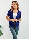 Women's Chic Spring & Summer Cardigan - Elegant Short Sleeve, Lightweight Open Front Knit - Versatile Sweater for Casual or Dressy Occasions