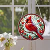 Diamond Painting Acrylic Stained Glass Cardinal Hanging Pendant
