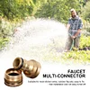 2 Pcs Faucet Fitting Brass Tap Quick Connector for Garden Tubing Car Washer Pipe