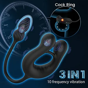 Three-point Vibration Prostate Massager & Penis Ring