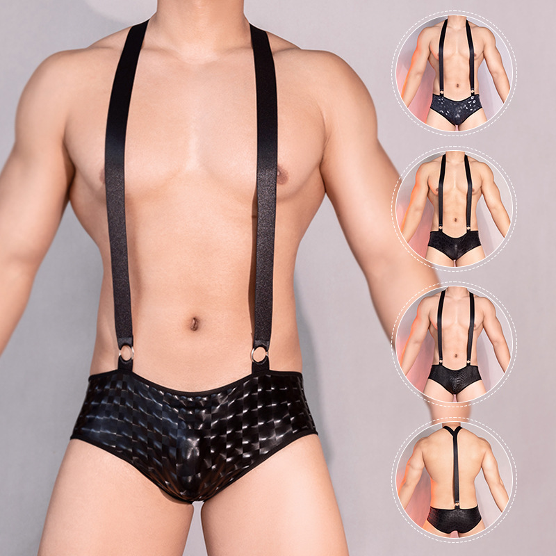 PU embossed imitation leather sexy nightclub home sexy underwear