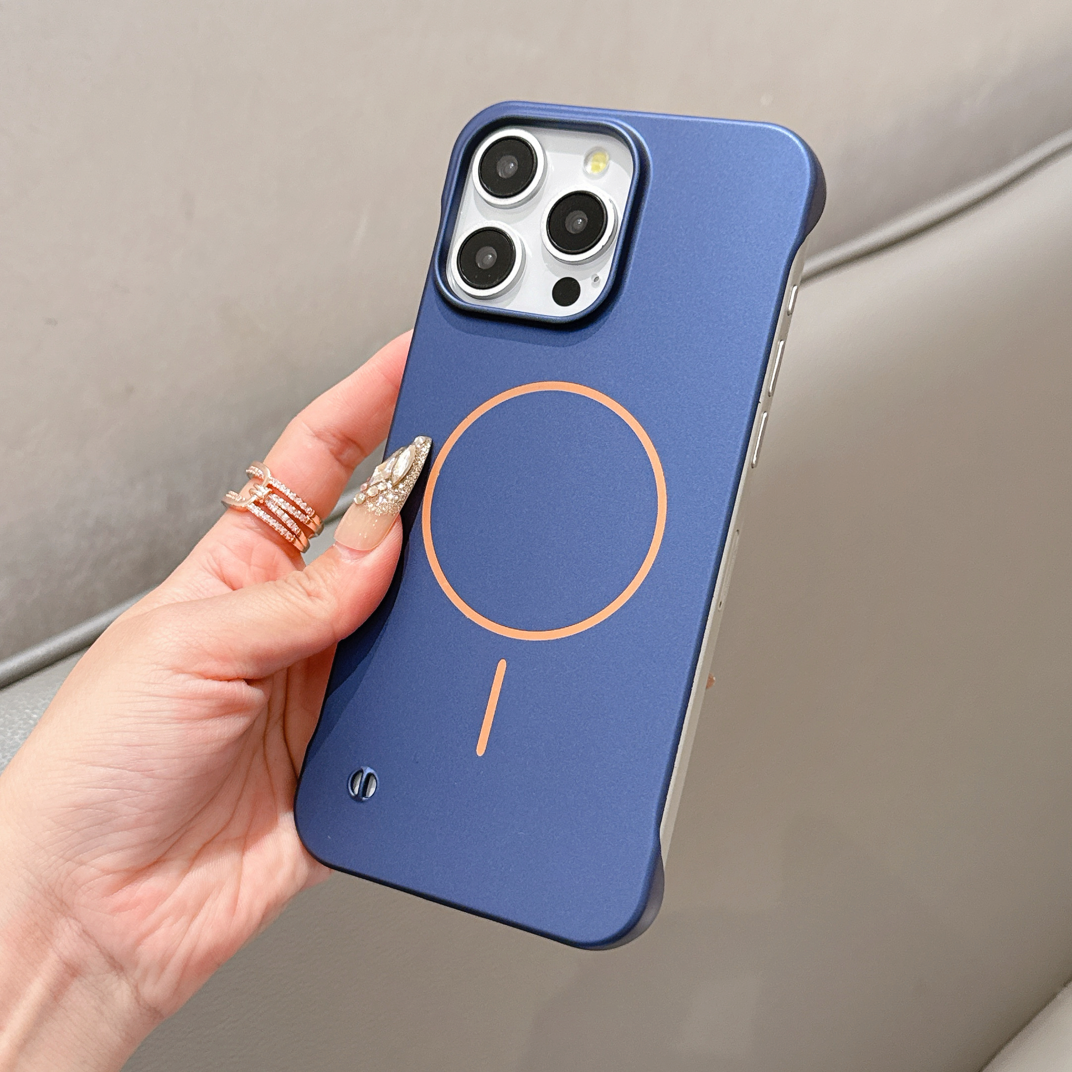 Ultra Thin Frameless Magsafe Case for iPhone 16 15 Pro Max Hard PC Magnetic Shockproof Matte Skin Wireless Charge Cover