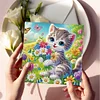 6Pcs Diamond Painting Garden Cat Greeting Cards Congratulations Cards & Gifts