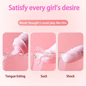 Flirting Egg Female Masturator Tongue Lick Double Shock Fun Jumping Egg Usb Female Adult Toy Fun Supplies