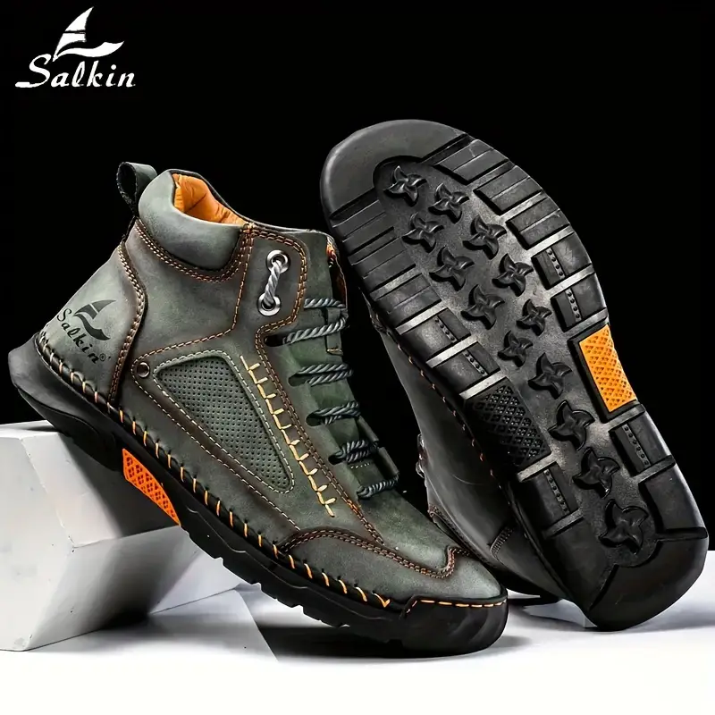 thumbnail image 2 of Sawbehind Men's Comfortable Handmade Leather Boots - Waterproof With Arch Support 2 of 9