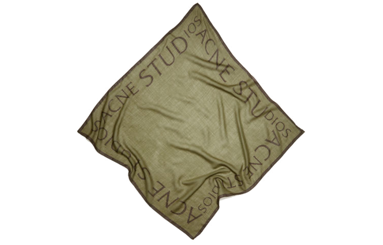Acne Studios Knit Scarves Unisex Green