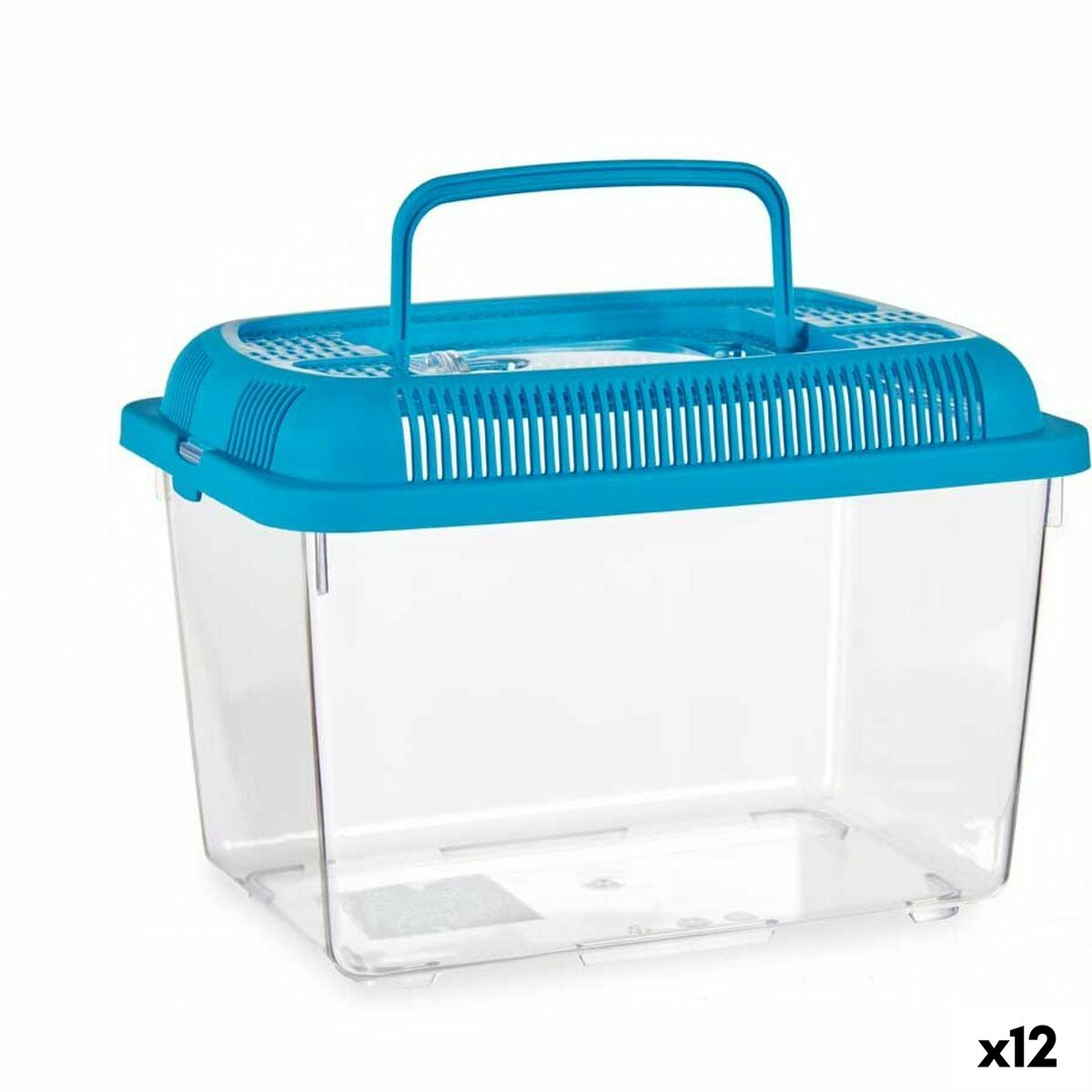 Fish tank Mascow Blue Plastic 3 L 17 x 16 x 24 cm With handle Medium (12 Units)