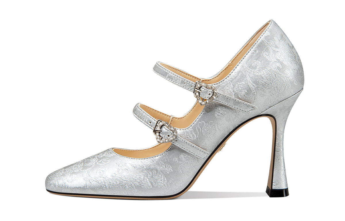 Lily Wei High Heels Women's Silver