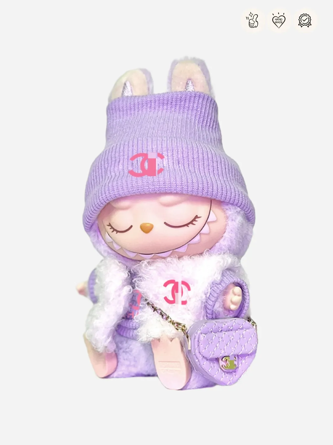 LABUBU Clothes Chanel Purple Vest Crewneck Outfit