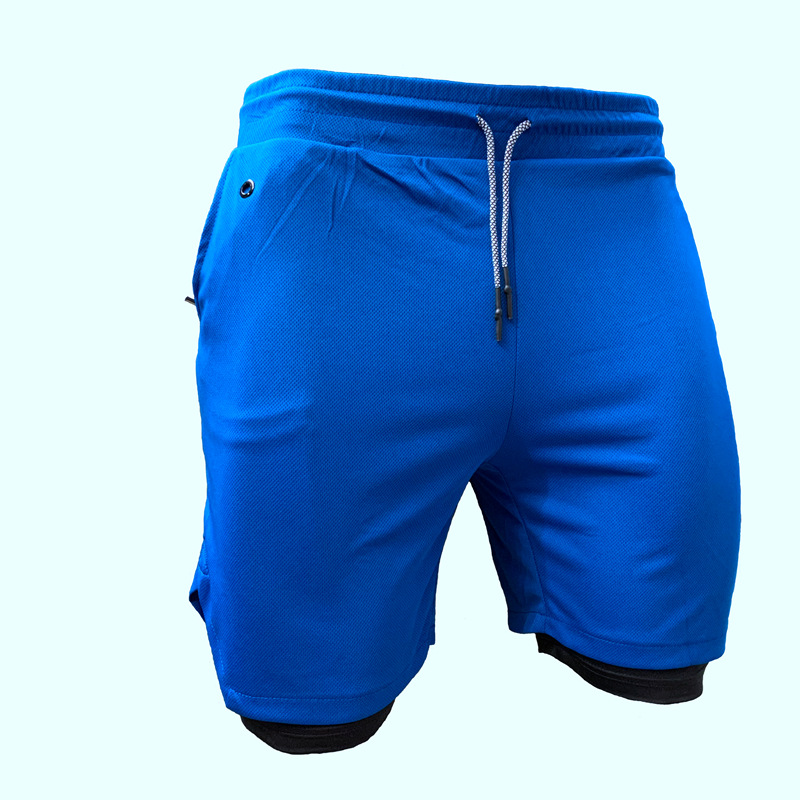 PASUXI Training Shorts Blue Detail Pocket