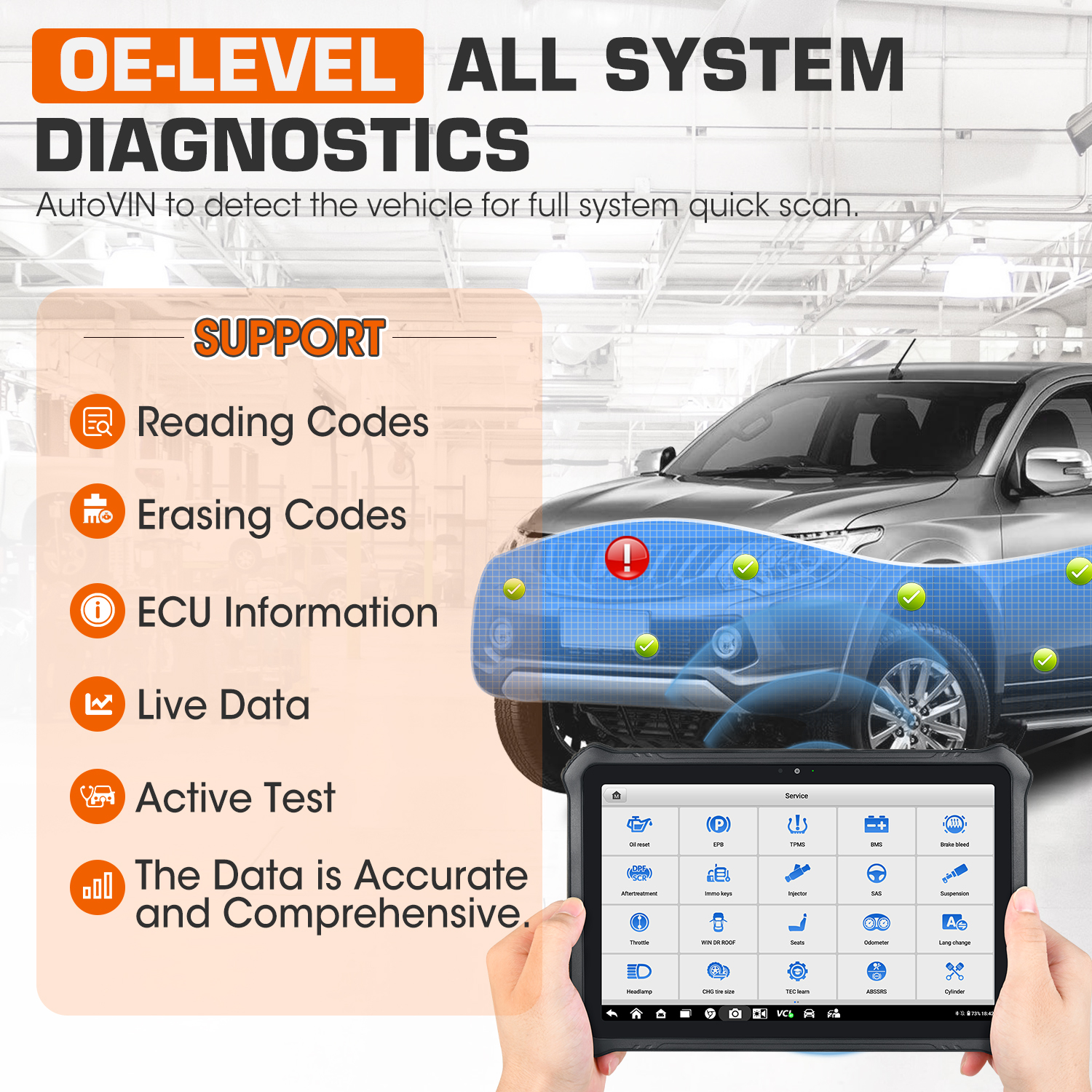Autel OTOFIX D1 MAX Professional Diagnostic Tool 36+ Service Functions Live  Data Active Test