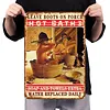 Hot Baths Cowgirl Sexy Girl - Vintage Metal Signs - 20*30cm/30*40cm - Western