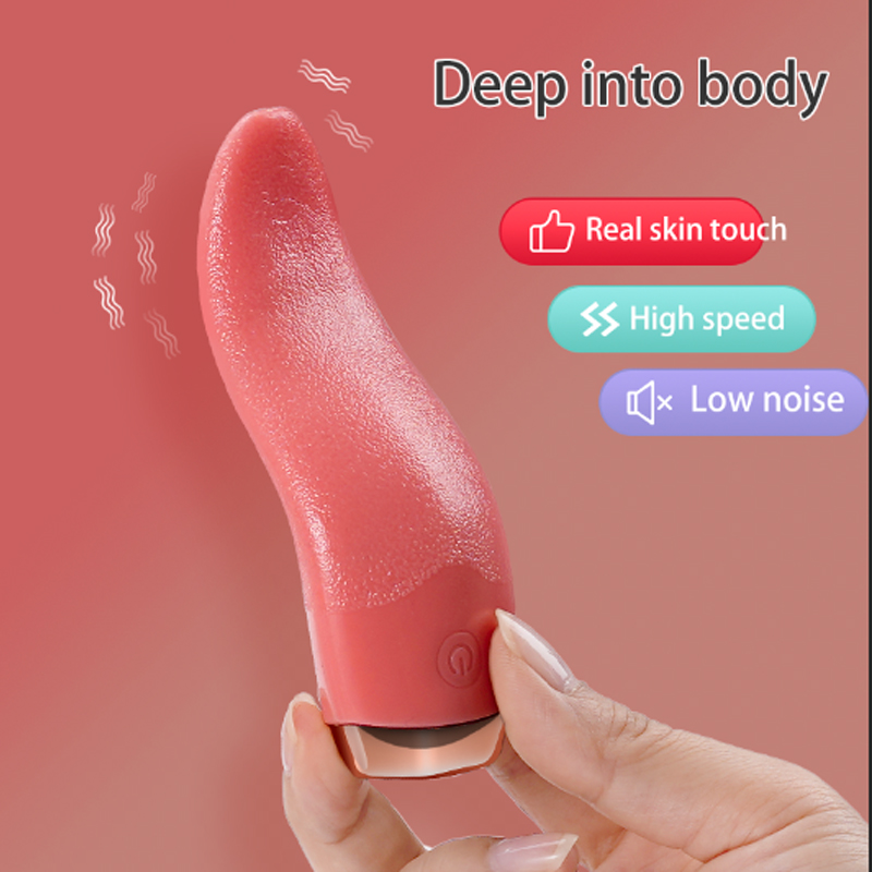 Tongue Tongue Vibration Female Masturbation Soft Silicone Imitation Tongue Sex Toy Frequency Conversion Lick