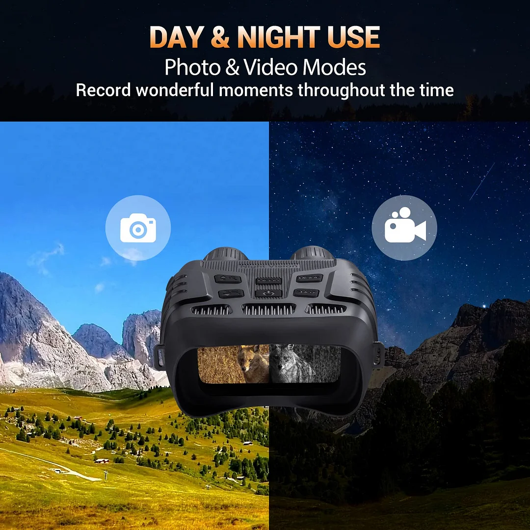BEBANG Night Vision Binoculars, Infrared Night Vision Goggles with HD Video and Photo Modes, 32GB Card, Viewing from 984ft/300m