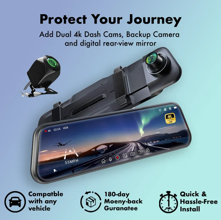 2.5k Dash Camera for Car with Night Vision - Safer Rides