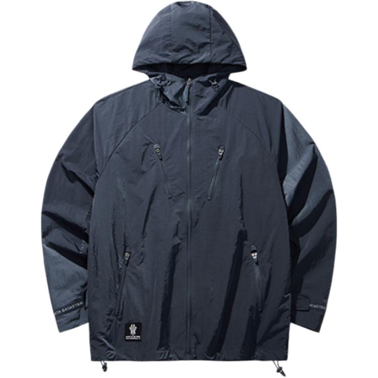 ANTA Basketball Collection Trench Coats Men Silver Wing Gray