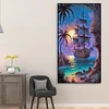 Diamond Painting -Full Round Drill Sailboat(70*40 CM)