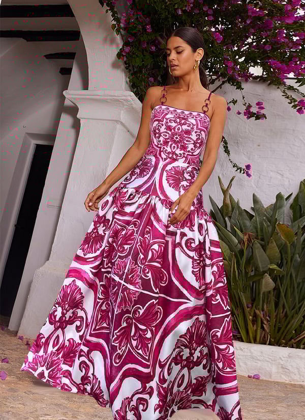 Floral Print Two Piece Swimsuit Set