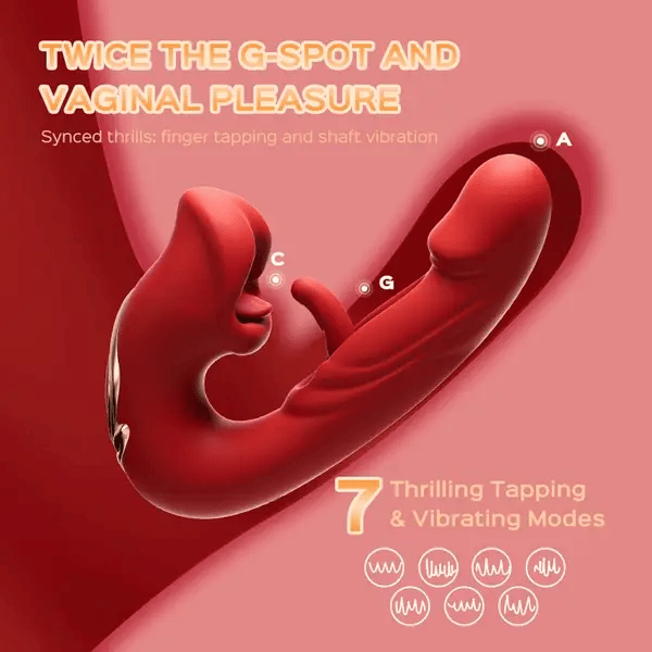 Tongue Licking Clit and G-spot Vibrator with Realistic Biting Motion