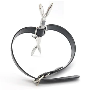 Leather Stainless Steel Binding Collar Toy Adult Sex Toy