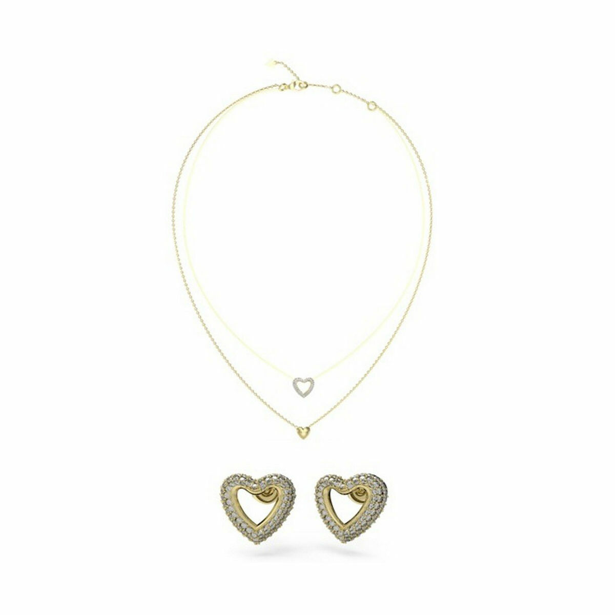 Women's necklace and matching earrings set Guess JUBS05076JWYGT-U Golden