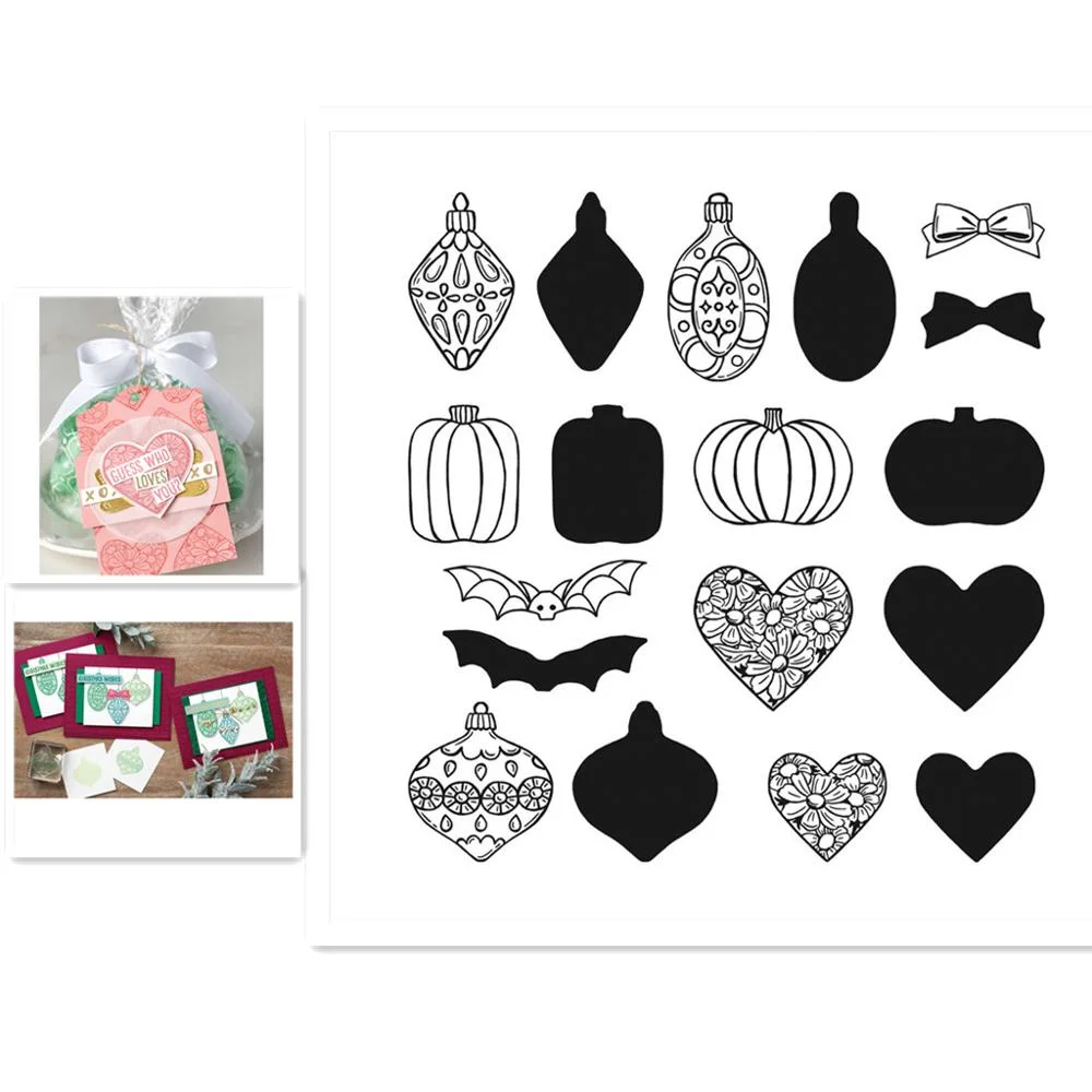 Metal Cutting Dies and Clear Stamp Set For Scrapbooking Paper Craft Handmade Card Album Punch Art Cutter 2021 New Christmas Dies