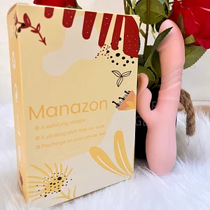 Manazon Insert Telescopic Vibrator Clit Massage G-spot Rabbit Vibrator