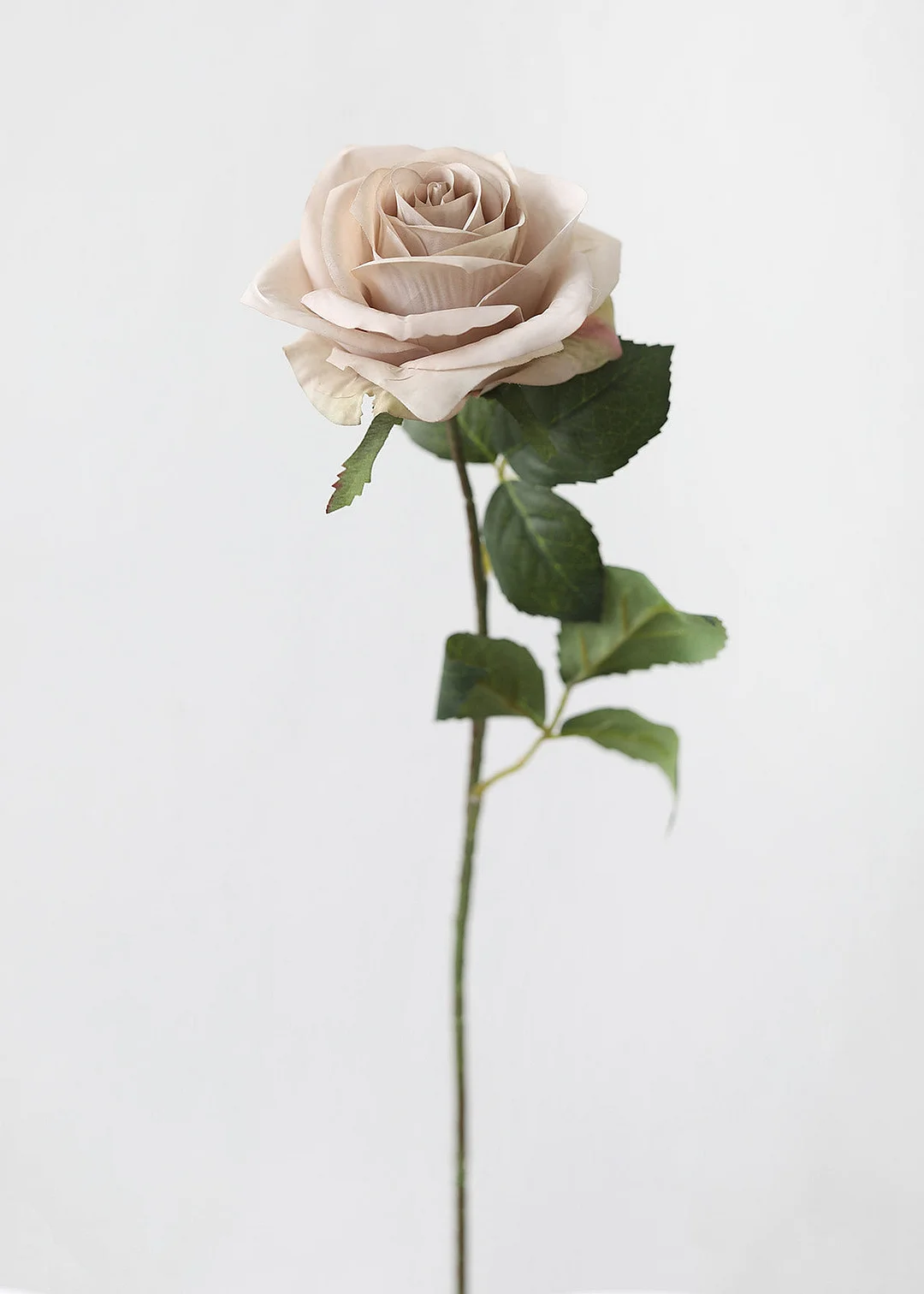 Artificial Flowers Rose in Taupe Beige - 21.5"