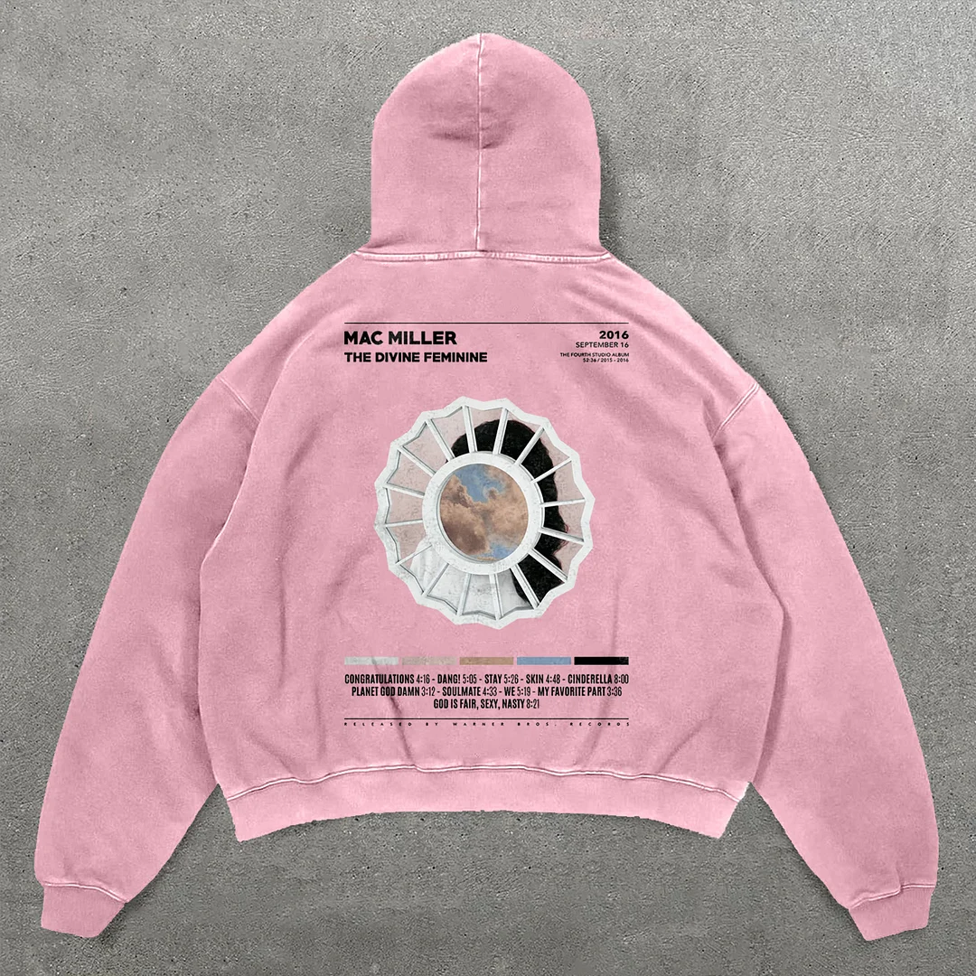 Mac Miller The Divine Feminine Print Long Sleeve Hoodies