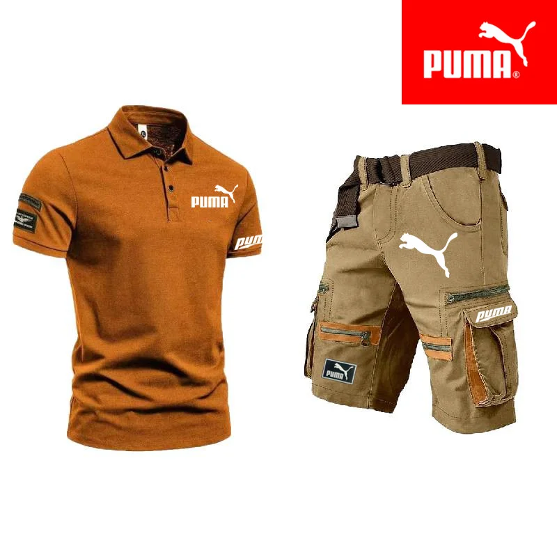 PUMA - Férfi nyári rövid ujjú póló, kiváló minőségű laza póló, plusz laza farmer rövidnadrág