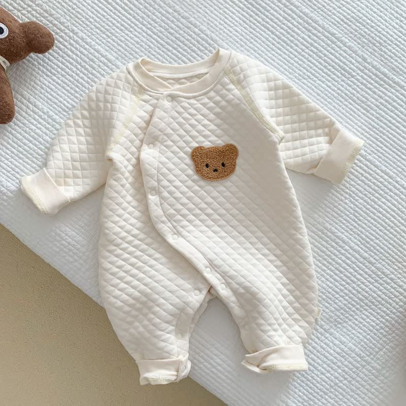 MiniOlie - Baby Bear Kimono Crew Neck Romper
