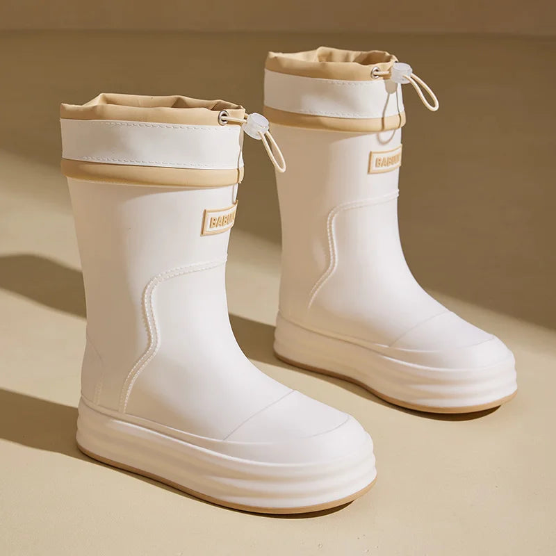 Detailansicht der Regenstiefel