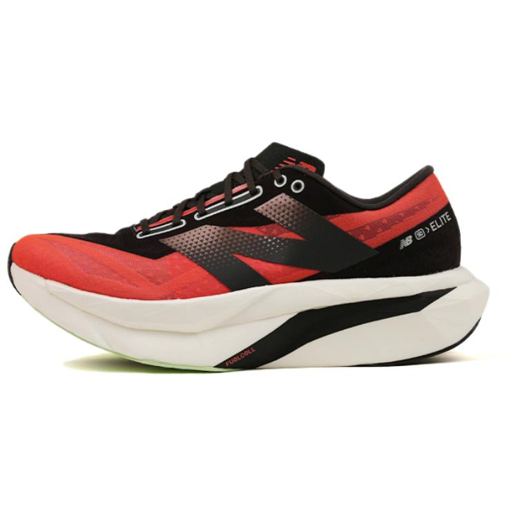 New Balance Elite V4 Anti-Slip Wear-Resistant Low-Top Casual Running Shoes Men's Red Black White