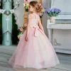 Teenager Girls Birthday Princess Dress Vintage Appliques Flower Ball Gown - honeylives