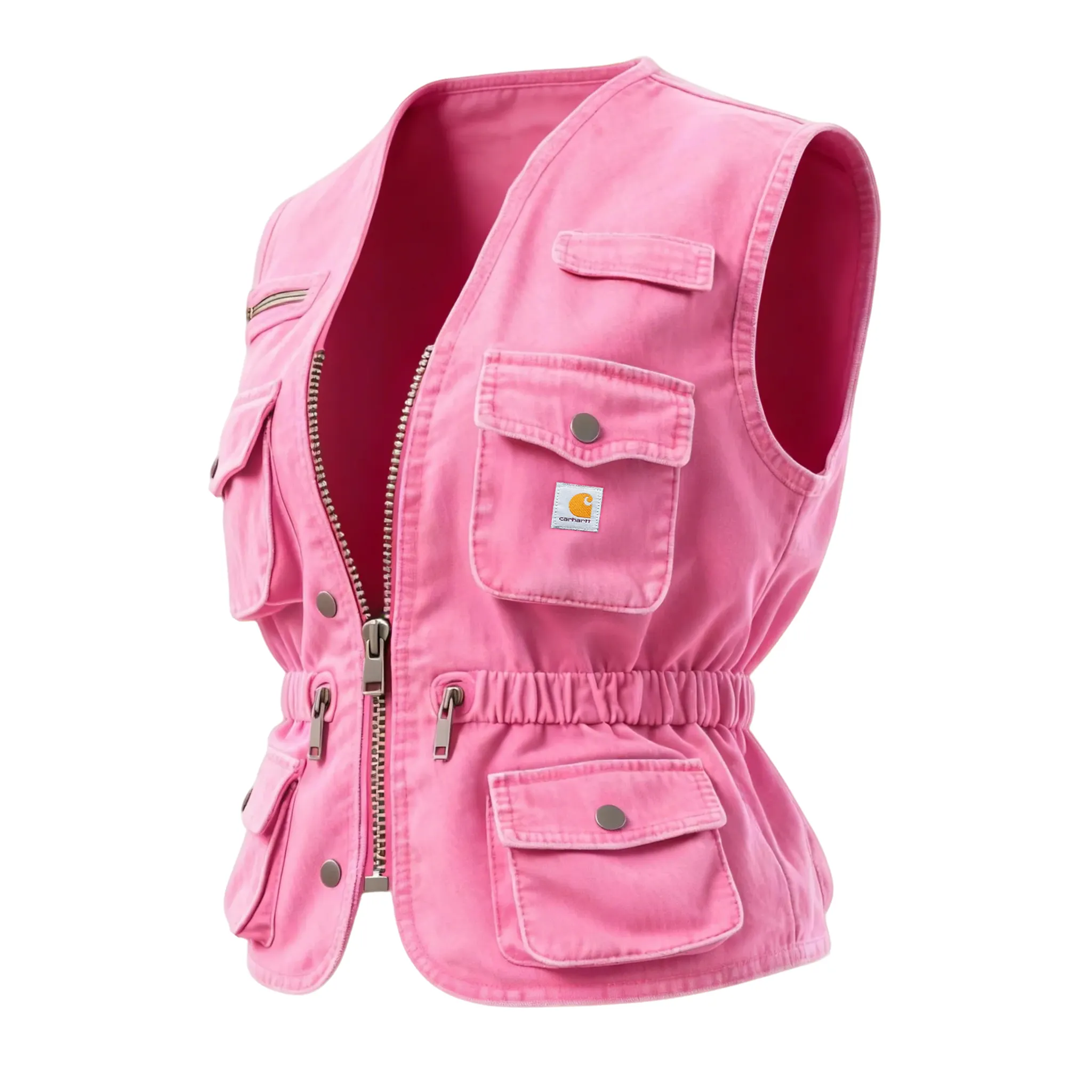 Multifunction Vests Street Style Multi-functional Multi-pocket Workwear Vest Washed Vest