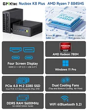 GMKtec AMD Ryzen 7 8845HS Mini PC--NucBox K8 Plus 385.99