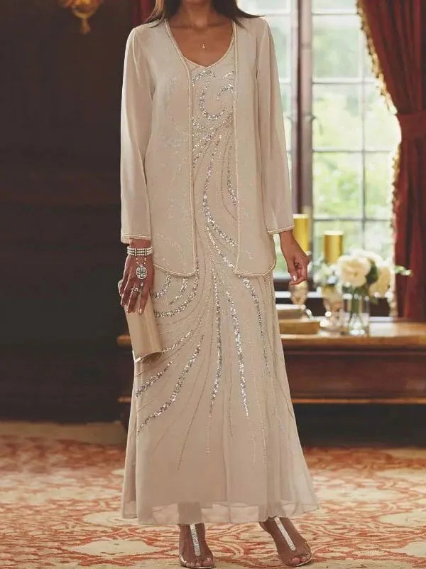 Women's Elegant Dress Two-piece with Jacket
