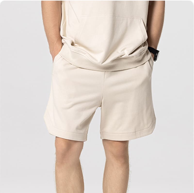 PASUXI Men's Casual Shorts - Beige Comfortable Lounge Bottoms for Casual Outings
