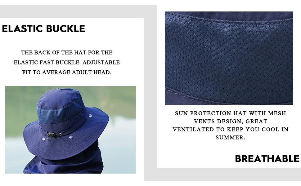 Sun protection hat with mesh vents design, great ventilated to keep you cool in summer.