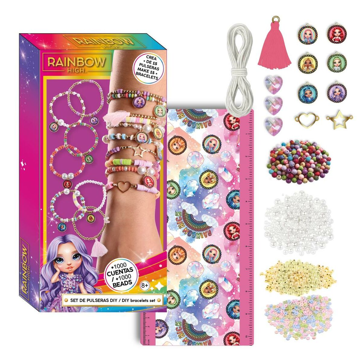 Bracelet and Necklace Making Kit Rainbow High Multicolour