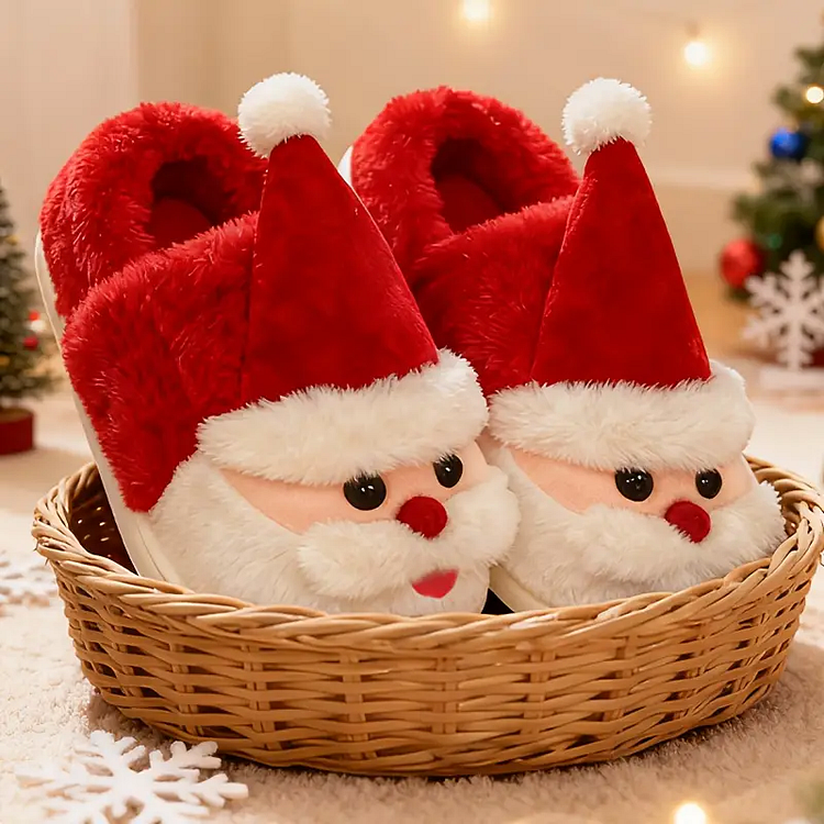 🔥 Flash Sale 50% OFF🔥Women's Plush Thick Sole Christmas Santa Slippers
