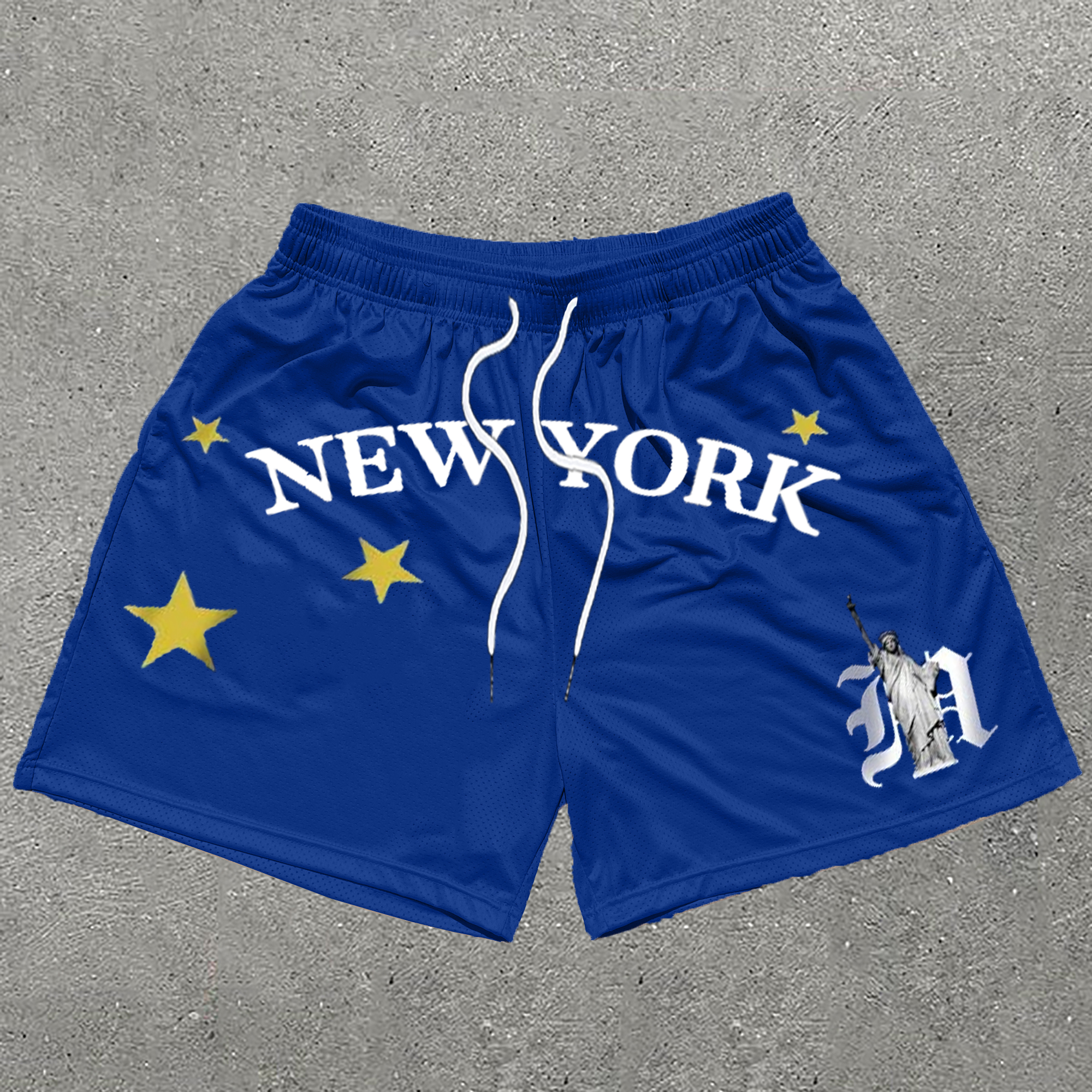 New York Print Mesh Shorts