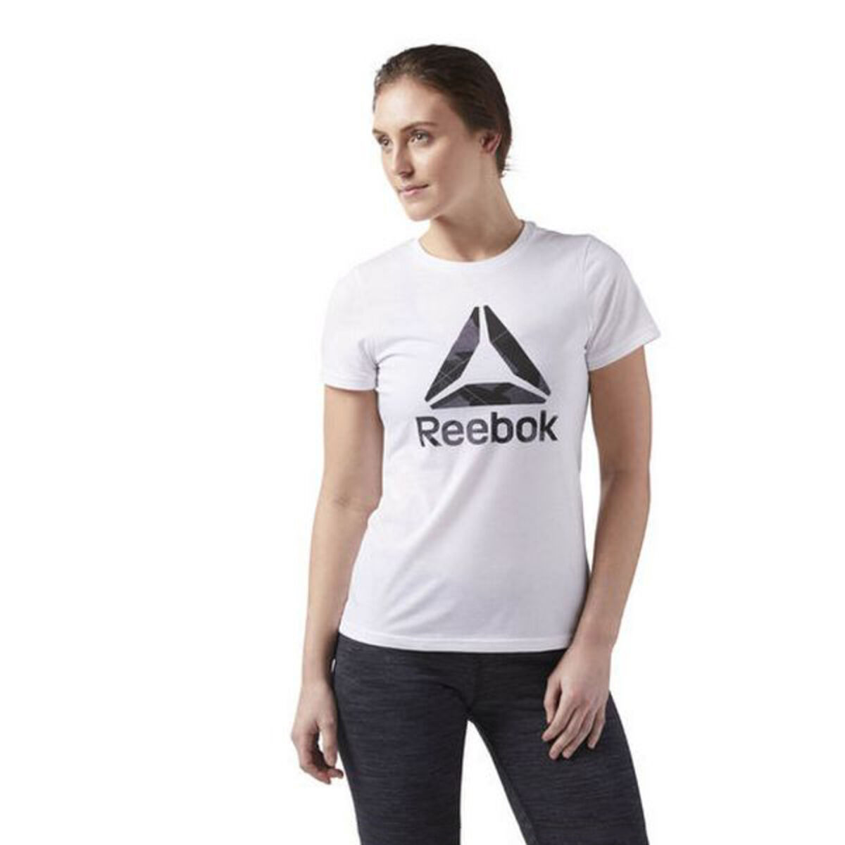 Women&rsquo;s Short Sleeve T-Shirt Reebok Wor CS Graphic Tee White