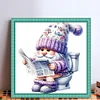 (Counted/Stamped)Goblin Goes To Toilet-18CT Cross Stitch 25*25cm/9.84*9.84in