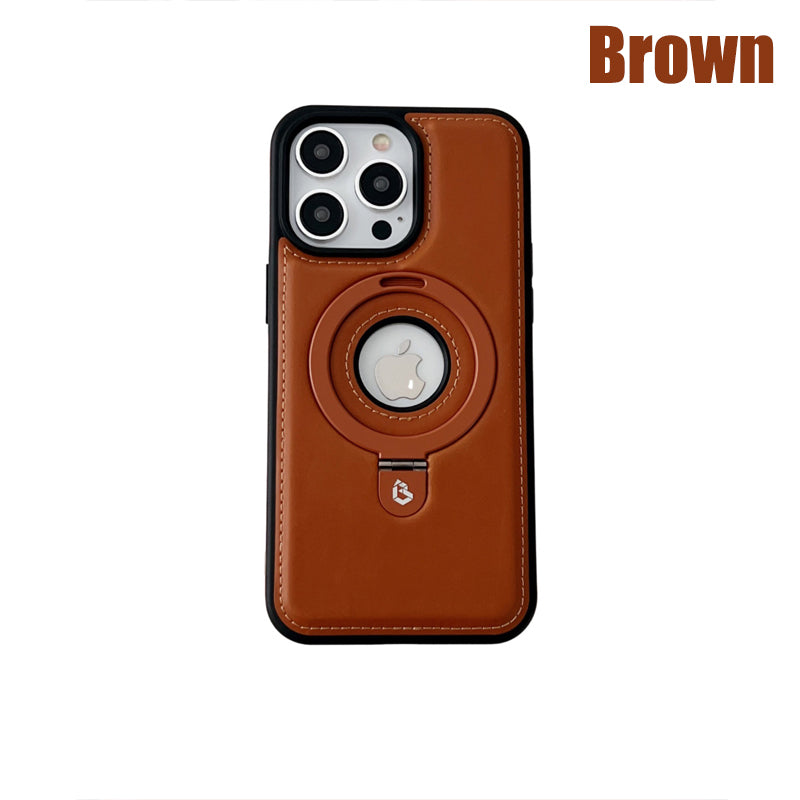 Suitable For iPhone 14/15 Mobile Phone Cases. Business Leather Cases With Built-in Brackets
