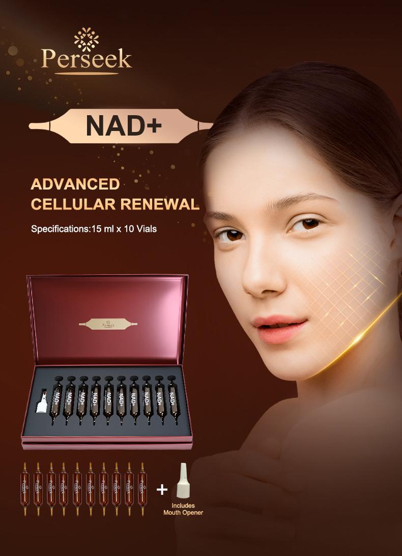 Perseek NAD for Anti-Aging – 1200mg Advanced Cellular Renewal | Enhances Skin, Energy & Focus – 10 Vials