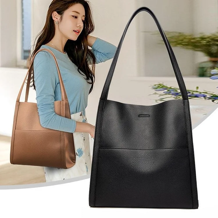 ⏰Last Day Promotion 48% OFF⏰Solid color simple genuine leather shoulder bag