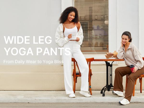 Product Introduction of G4FREE Loose High-Waist Business Casual Pants Yoga Pants Women Wide Leg Pants with Pockets Comfortable Athletic Sweatpants Outdoorfun 9